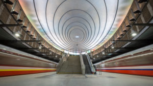 Europe, Poland, Warsaw, Metro, Plac Wilsona station Europe, Poland, Warsaw, Metro, Plac Wilsona station